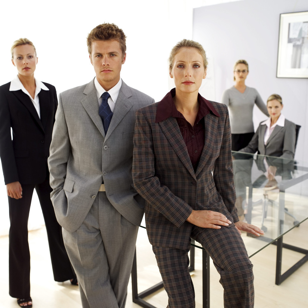 Business Executives Posing in an Office